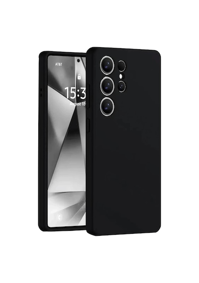 Samsung Galaxy S25 Ultra Uyumlu Kılıf Nano İçi Kadife Silikon - Siyah