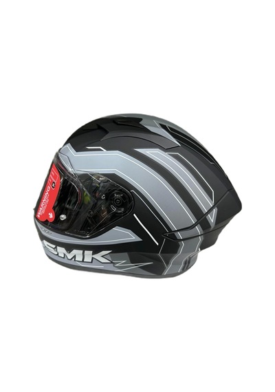 Smk MA261 Stellar Bolt Kapalı Kask Gri Mat Siyah