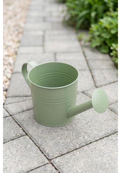 Laura 5 Litre Metal Çiçek Bahçe Sulama Kabı - Modern Dekoratif Çok Amaçlı Sulak Mint Yeşili