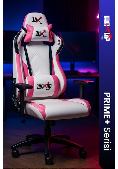 Prıme Pink Pulse Oyuncu Koltuğu Gaming Koltuk Gamer Koltuğu Pembe - Beyaz