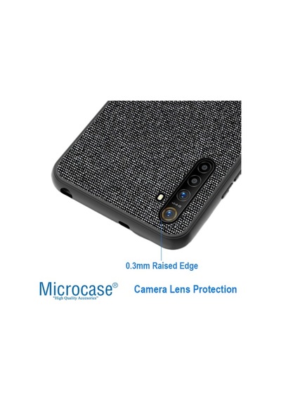 Microcase Realme Xt Fabrik Serisi Kumas & Deri Desen Kilif 419243594
