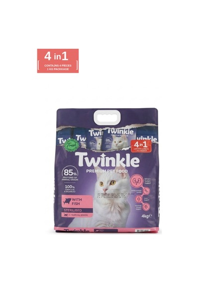 Twinkle Kısırlaştırılmış Kediler İçin Balıklı Tam Ve Dengeli Kedi Maması 4 Kg