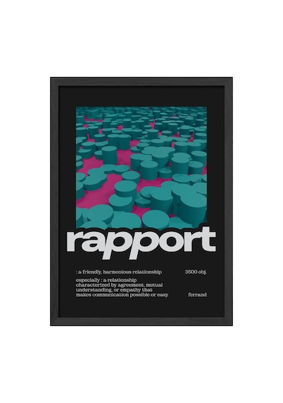 Rapport Siyah Ahşap Çerçeveli Poster, Dekoratif Hediyelik Duvar Tablosu