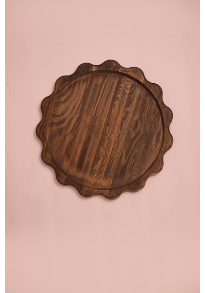 Fam Wood Art Büyük Boy Ahşap Sunumluk Ve Supla %100 Çam Kahverengi