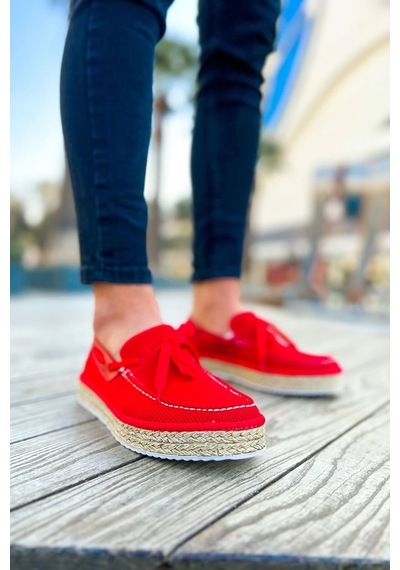 Chekich Ch311 - Espadril Erkek Ayakkabı Kırmızı Çok Renkli