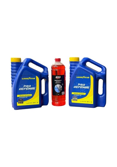 2 Adet Antifriz Kırmızı Organik -56 3 Lt + Cam Suyu 1 Lt Konsantre Araç Bakım Seti