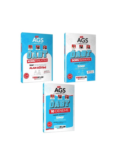 Yediiklim Meb Ags Öabt Sınıf Öğretmenliği Konu+soru+deneme Seti 3 Kitap