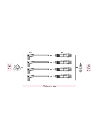 Buji- Kablosu Vw Bora Variant 1600 -2000 8v 1998-05-vw Passat 1996-00 Netex Ntx Sp01 478