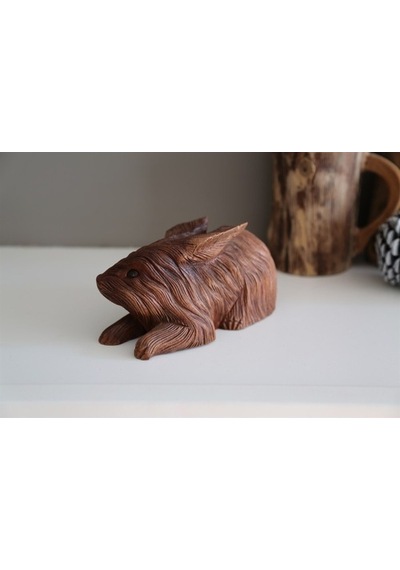 Ahşap El Yapımı Tavşan (Büyük Boy 21 Cm)