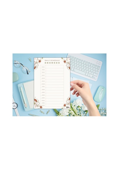 Günlük Planlayıcı - A4 Ebat Yapılacaklar - 30 Yaprak - Daily Planner - 0670 Çok Renkli