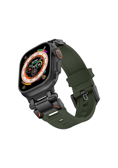 Watch 7 45mm Krd-101 Titanyum Metal Başlıklı Silikon Kordon