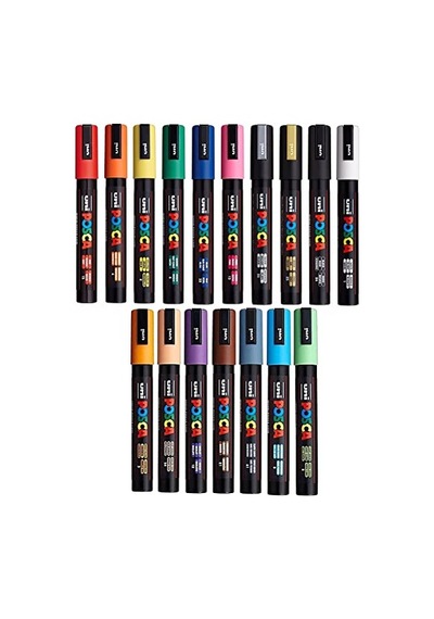 Uni Pc-5 M - 17 Set - Su Bazlı Pigment Mürekkep İşaretleyici, Uç 2,5 Mm 103 Ivory