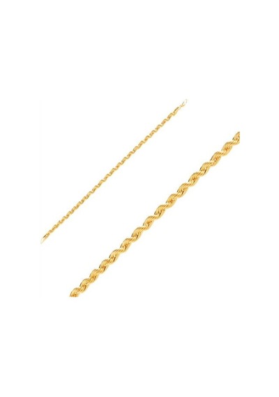 Halat 14 Ayar Altın Bileklik 2mm Sarı Altın