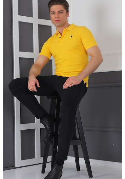T8561 Dewberry Erkek Tshırt-sarı Sarı