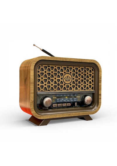 Rt-736l Nostaljik Ahşap Görünüm Radyo,bluetooth Özellikli Trend Nostalji Radyo