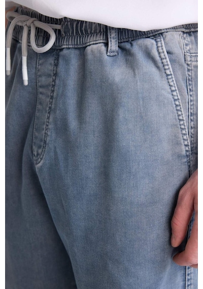 Defacto Yumuşak Dokulu Beli Lastikli Wıde Leg Pantolon H6704ax26smnm84 İndigo-nm84
