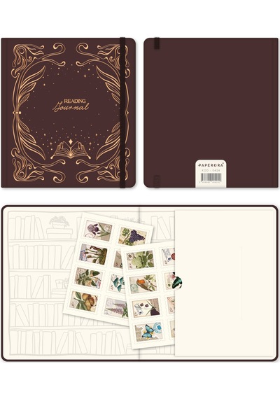 Charmlı Reading Journal - Okuma Günlüğü 18 X 20 Cm Koyu Kahve Koyu Kahverengi