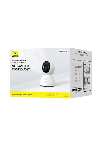 Baseus Security P1 İç Mekan Wi-fi Kamera, Aı Algılama, 360 Pan, Gece Görüşü, 256 Gb'a Kadar Microsd Ve Google Ve Alexa İle Çalışır,yapay Zeka Hareket Algılama,bebek Ağlaması Algılama,çift Yönlü Ses