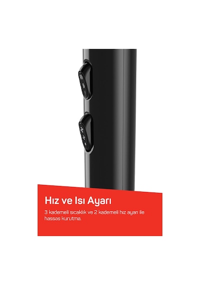 Arzum AR5138 Hairstar Ion Saç Kurutma Makinesi 2300 W, 2 Hız, 3 Isı Ayarı, Siyah Arzum AR5138 Hairstar Ion Saç Kurutma Makinesi 2300 W, 2 Hız, 3 Isı Ayarı, Siyah