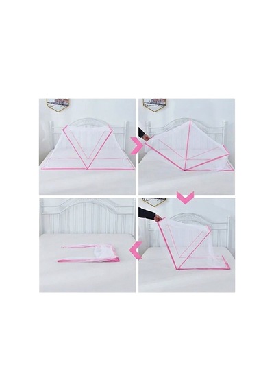 Katlanabilir Cibinlik Çocuk Boy Pembe 125 X 65 X 65