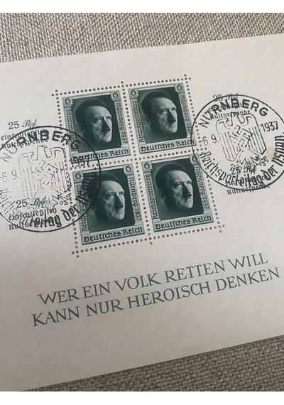 Adolf Hitler 48 Doğum Günü Damgalı Pul Bloğu 010  Teşhir Ürün