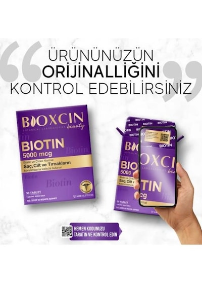 Bioxcin Biotin 5000 Mcg Takviye Edici Gıda 30 Tablet