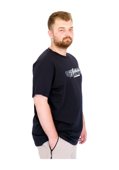 Mode Xl Büyük Beden Erkek T-shirt Bisiklet Yaka Orıgınals U25038 Lacivert Lacivert