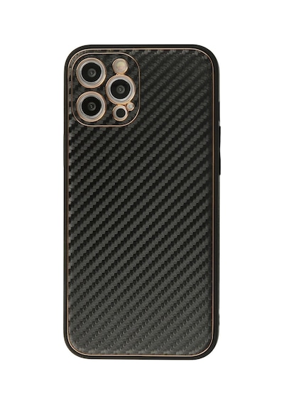 Apple İphone 12 Pro Kılıf Coco Karbon Silikon - Siyah