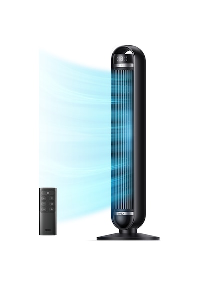 dreo nomad tft414 kule tipi vantilator 36 inc 8 hiz 4 mod 90 salinim sessiz calisma kumandali led ekran siyah 126248253