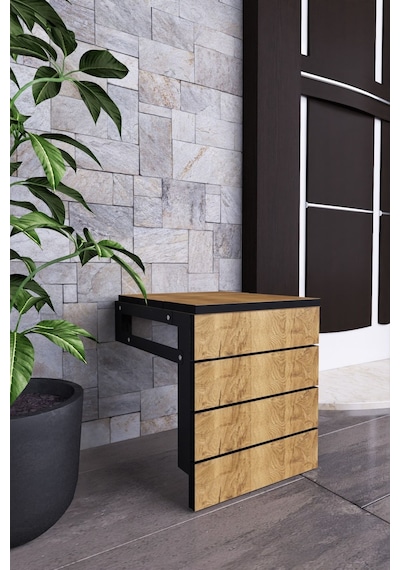 Moka Park Avm Akasya Duvara Monte Katlanabilir Tabure Çok Amaçlı Tabure Engelli Oturağı