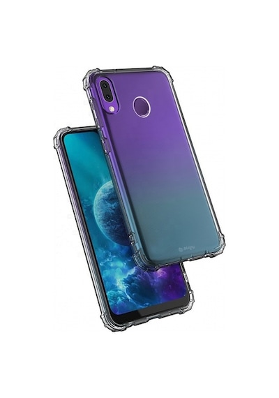 Blogy P20 Lite İle Uyumlu Crystal Fit Kılıf Smoke Black