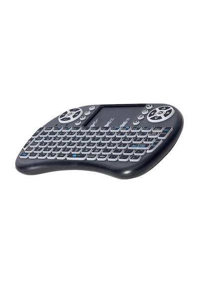 Smart Tv Box Ps3 Uyumlu Kablosuz Dokunmatik Işıklı Şarjlı Touchpadli Mini Q Klavye
