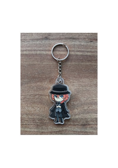 Owl Bag Bungou Stray Dogs Chuuya Nakahara Desenli Acrylic Anahtarlık Çanta Süsü Çok Renkli