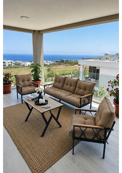 Miray 311 Masalı Kahverengi Fermuarlı Bahçe Balkon Takımı, Salon, Teras- Berjer Düğmeli Metal Çay Seti Kahverengi Miray 311 Masalı Kahverengi Fermuarlı Bahçe Balkon Takımı, Salon, Teras- Berjer Düğmeli Metal Çay Seti Kahverengi