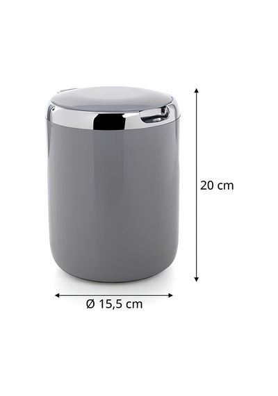 Pasıfık 3 Lt Cop Kovası Plastık Grı M-e29-07-p Gri