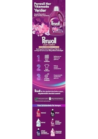 Hassas Sıvı Çamaşır Deterjanı Yenileme & Çiçek Cazibesi 2.75l 50 Yıkama 0.75 LT - 2.5 LT - 12 KG