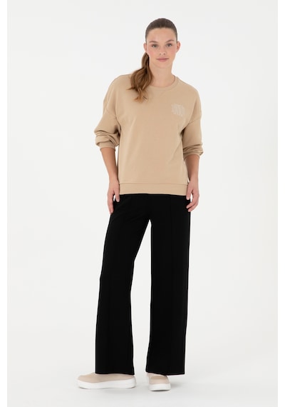 U.S. Polo Assn. Kadın Siyah Loose Fit Eşofman Altı 50297276-VR046