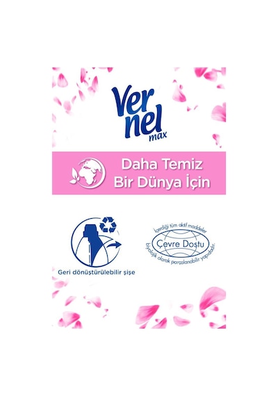 Vernel Max Konsantre Çamaşır Yumuşatıcısı Taze Gül 4 x 1440 ML