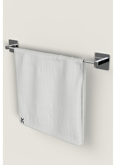 Karteya Yapışkanlı Gümüş Uzun Havluluk Pratik Ve Şık Banyo Mutfak Havluluk Gümüş