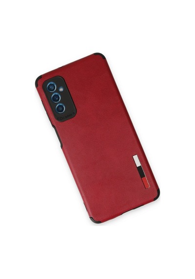 Cosmotex Newface Samsung Galaxy Uyumlu  M52 5g Kılıf Loop Deri Silikon - Kırmızı