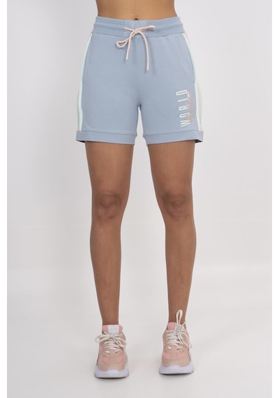 Maraton Sportswear Regular Kadın Basic Sisli Mavi Şort 21159-sisli Mavi