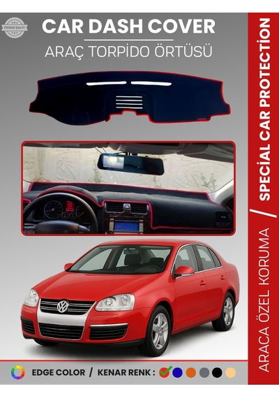 Volkswagen Jetta 2007-2011 Torpido Örtüsü Ön Göğüs Koruma Tam Uyum Çatlamayı Önler - 366 Stiloto