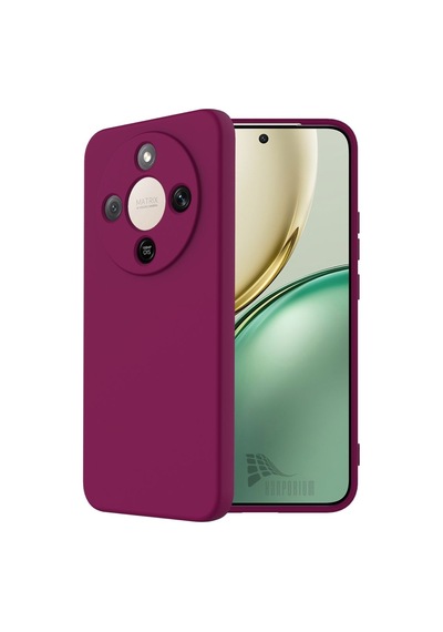Honor Magic 8 Lite Uyumlu Silikon Kılıf - Pastel Renk Tonu Kamera Korumalı Esnek Kapak - Bordo Bordo