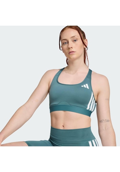 Adidas Powerreact Train Medium Support 3 Stripes Kadın Büstiyer C-adıjy2117b30a00 Mavi