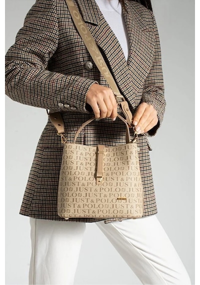 Just Polo Kadın Günlük Kullanıma Uygun Şık El Ve Omuz Çantası Shoulder Bag Vizon