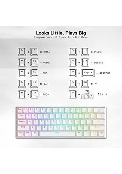K530 Draconic%60 Kompakt Rgb Kablosuz, 5.0 Bluetooth Oyun Klavyesi Kahverengi Anahtarlı Ve 16,8 Milyon Rgb Aydınlatma