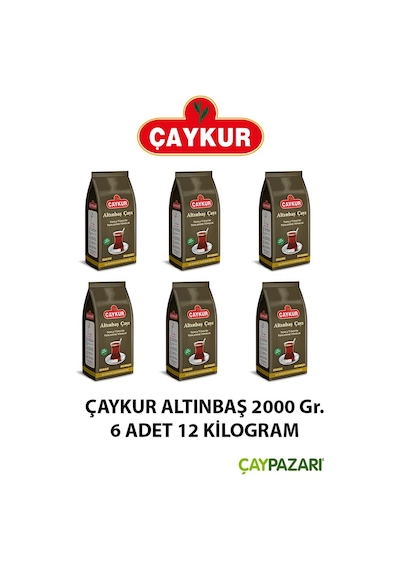 Altınbaş Siyah Çay 2000 Gr X 6 Adet 12 Kilogram Kaliteli Doğal Yaprak Çay