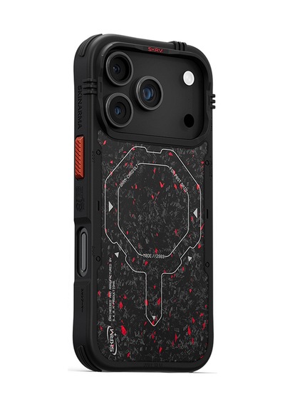 Apple Uyumlu iPhone 17 Pro Max Kılıf M-safe Şarj Özellikli Airbag Tasarımlı Skinarma Vektor Kapak Siyah Siyah