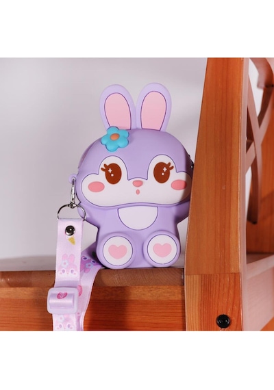 Ogi Mogi Toys Silikon Mor Tavşan Omuz Çantası