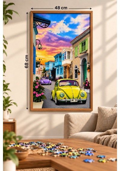 1000 Parça İlk Arabam Puzzle 48 X 68 Cm Yüksek Baskı Kaliteli Eğlenceli Puzzle